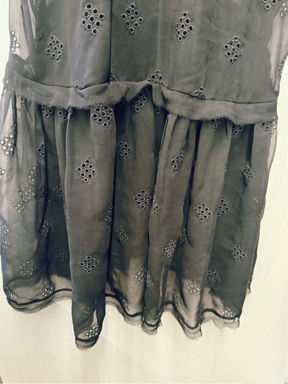 Free People Intimately Black Eyes For You Trapeze Sheer Babydoll Dress, Size XS - Picture 9 of 13